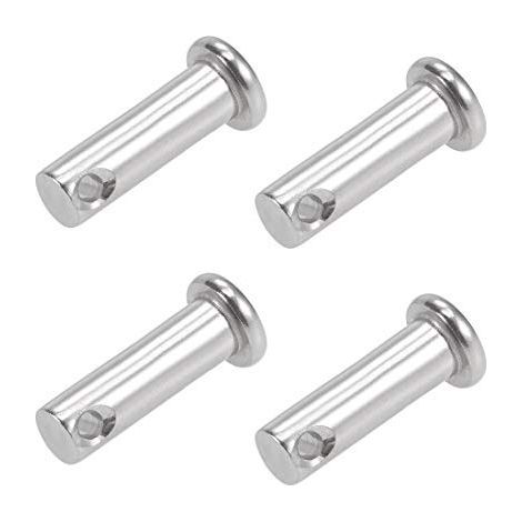 Trou Unique Goupille Blocage 8mm x 25mm Tête Plate 304 Acier Inoxydable Blocage Goupille 4Pcs (1/5)