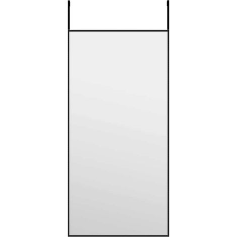 Maison Exclusive - Türspiegel Schwarz 30x60 cm Glas und Aluminium (1/4)