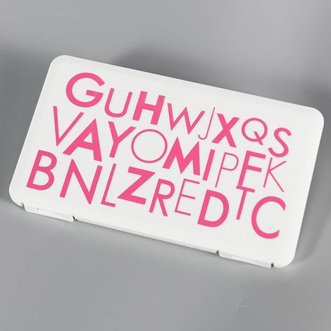 Scatola porta mascherine in plastica per bambini, scatola porta mascherine antipolvere dipinta (lettera su sfondo bianco) (1/5)