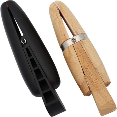 Outils de Fabrication de Bijoux 2 Pièces Pince à Anneaux en Plastique et Bois pour Bagues, Surface Lisse sans Pointes, pour Polissage et Ajout de Diamants (1/5)
