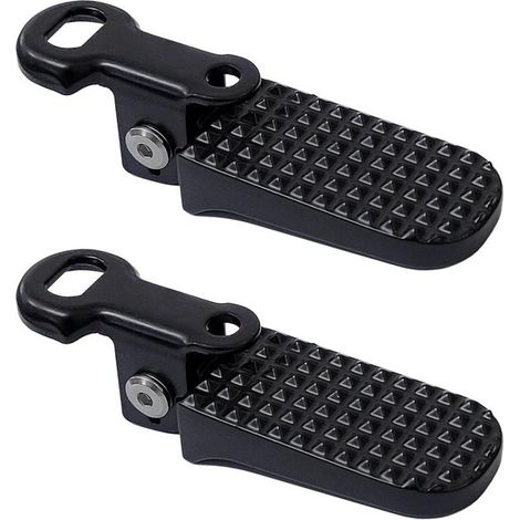 Reposapiés antideslizantes de aluminio para bicicletas - Pedales traseros plegables para bicicletas de montaña y bicicletas plegables (1/5)
