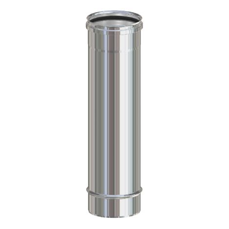 Tube en acier inoxydable AISI 304   8x h 50 cm pour conduit de fume'e de poeles a' pellets fourni sans joint