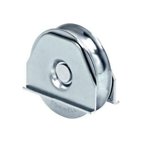 RUOTA X CANCELLI C/PIASTRA "FC334" Ø100MM GOLA SEMITONDA