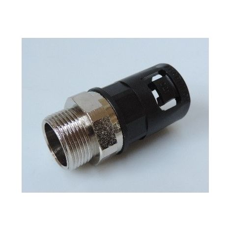 Raccord Droit CAPRILOK Premium noir PG16 polyamide filetage laiton IP66 CAPRI CAP681604