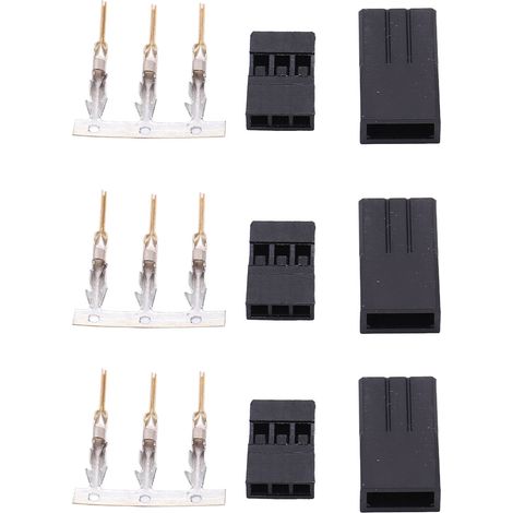 100 fiches femelles JR 11.010, connecteurs JR professionnels plaqués or pour appareils électroniques. (1/5)