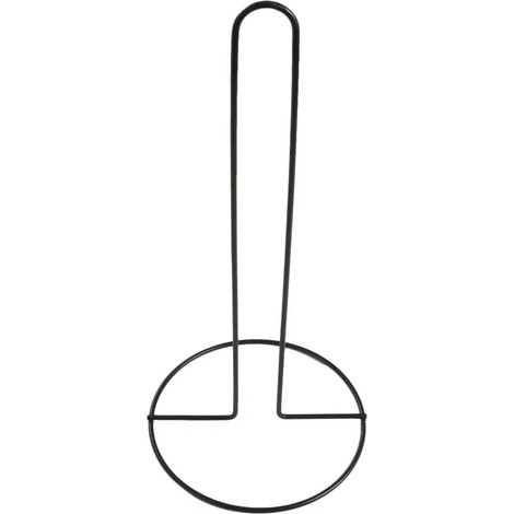 (noir) 1 Porte-rouleau de papier essuie-tout vertical autoportant, à ouverture facile d'une seule main, noir/argenté (1/5)