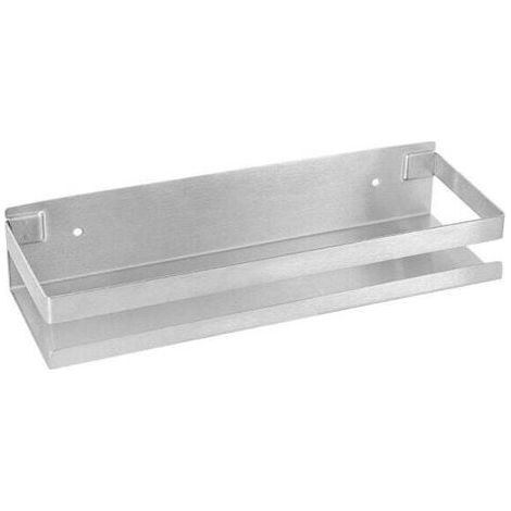 Badezimmerschrank aus Edelstahl 304, Duschablage (nicht perforiert), Badezimmerregal aus Edelstahl, gebürstetes Silber, 30 cm (1/4)