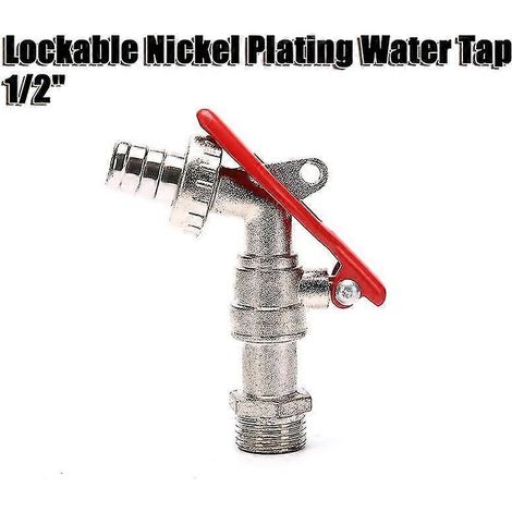1/2 Inch Zinc Alloy Water Tap Lockable Faucet Garden Hose Faucet With Lock Hfmqv (1/5)
