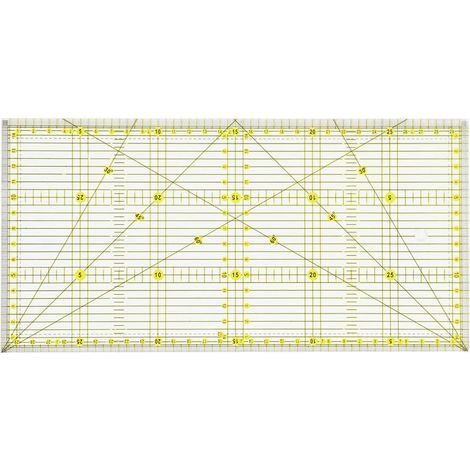 15 x 30 cm Règle de patchwork avec indications d'angles, Règle couture précise pour le quilting, la couture et le patchwork (1/5)