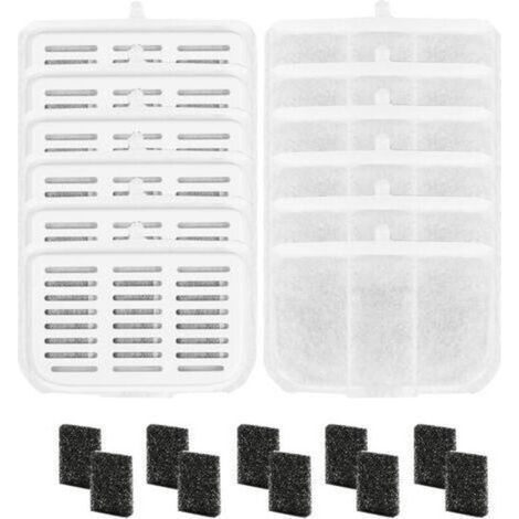 Packung mit 22 Filtern für den Petkit Max3 Trinkbrunnen für Haustiere, Aktivkohle hoher Dichte filtert Gerüche und Verunreinigungen im Wasser (12 Filter + 10 Schwämme) (1/5)