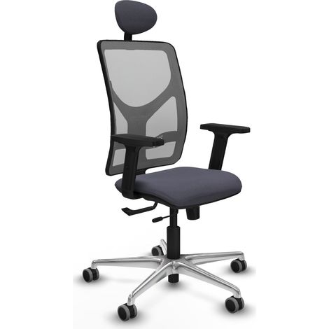 Silla de oficina piqueras y crespo Motilla gris aluminio cómoda (1/2)