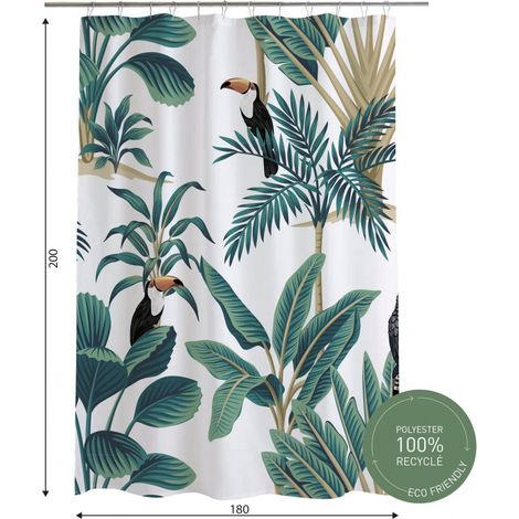 Duschvorhang 180 x 200 cm Hinatea AZAO