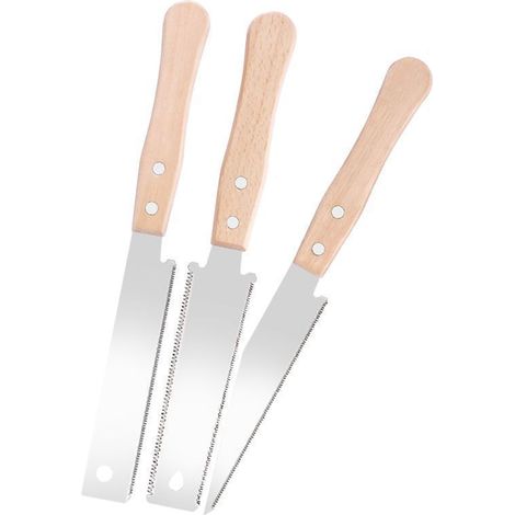 3pcs Scie japonaise, Petite scie a bois, lame flexible de 15,2 cm double tranchant manuels, loisirs, bricolage, scie japonaise menuisier tranchants et légers-DELKEVIC (1/3)