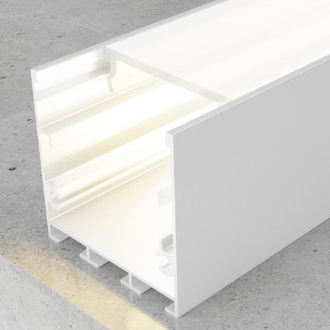 Profilé aluminium laqué Blanc Fate - 2 mètres Blanc - Ledme - LM3788