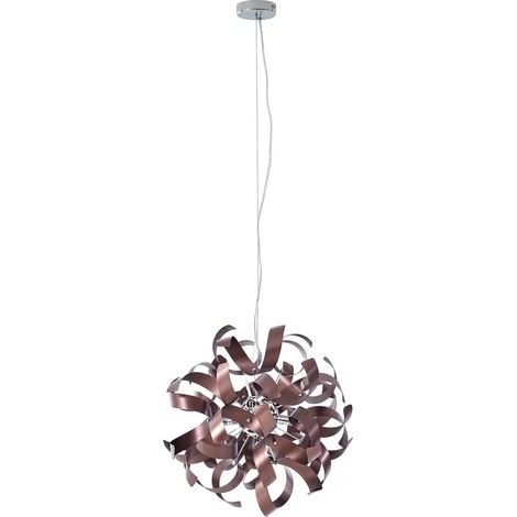 [GEBRAUCHT] Lucande Hängelampe Kaelor ø 46 Cm Kupferfarben Aluminium Hängeleuchte Leuchte B-Ware