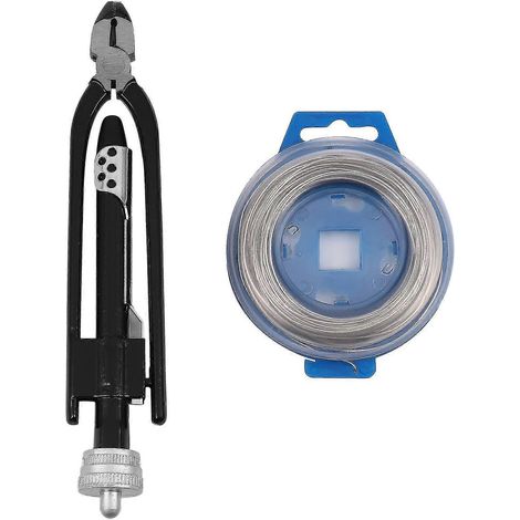 Pince à torsader pour fil de sécurité aéronautique 6 pouces, outil de verrouillage et de torsion / Rouleau de 15 m de fil en acier inoxydable 0,7 mm (1/5)