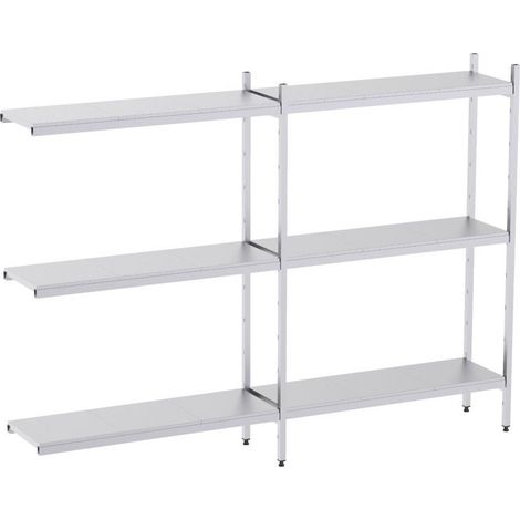 Rayonnage en Acier Inoxydable d'Angle - 2060 à 2960 mm - 3 Niv - P400 - Distform