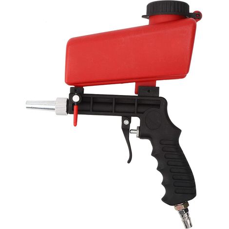 Mini máquina de chorro de arena neumática, portátil, ligera, con mango antideslizante y caudal ajustable, para uso industrial y automotriz. (1/5)