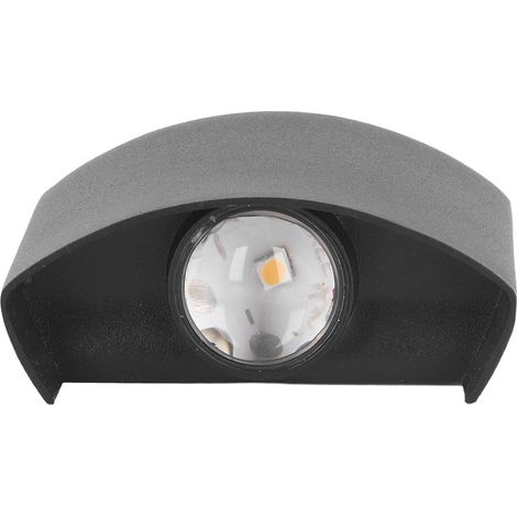 Applique murale LED 110-265V – alliage aluminium noir – étanche – lumière blanche – chambre / salon / couloir (1/5)