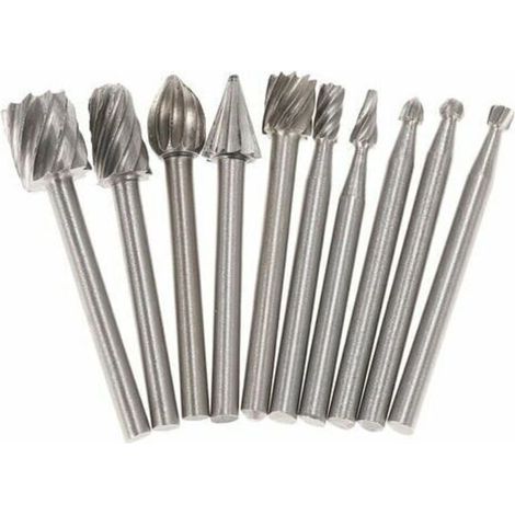 Ulisem Electric Grinding Accessories, Rotary Router Bits, 10 Pcs, 3mm (1/4)