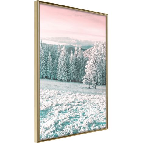 Affiche Murale Encadrée "Frosty Landscape" 40 x 60 cm Or (1/2)