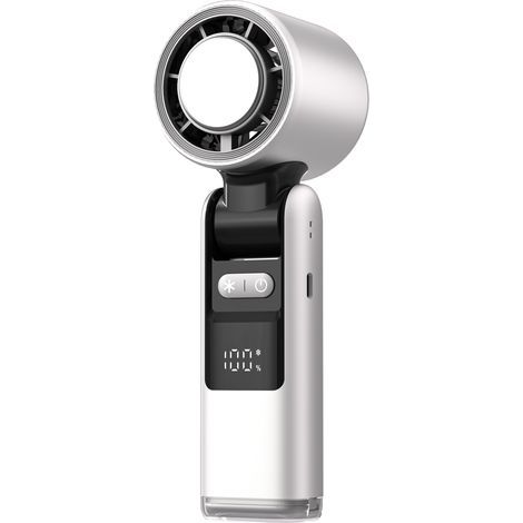 Nouveau ventilateur portable à affichage numérique, mode turbo, haute vitesse, 100 vitesses, pliable, mini, rafraîchissant.-AquaForge (1/5)