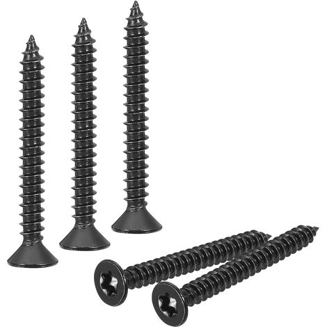 40 Pièces Vis Torx à Tête Plate M4 x 35 mm Vis Inviolables (Noir) (1/5)