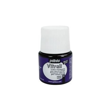 Peinture Vitrail - Pebeo - Violet - 45ml - Brillant - Pour adultes et mixtes (1/4)