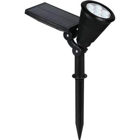 Solarleuchte Außenleuchte Gartenlampe verstellbar schwarz Farbwechsel Akku H36cm