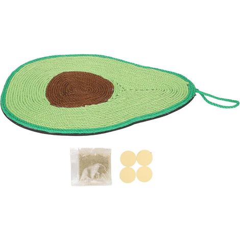 Grille anti-griffes pour chat en forme d'avocat 28x43cm, sisal et EVA robuste, lit à gratter pour félin, soulage le stress et l'anxiété (1/5)