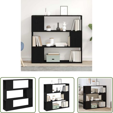 Meuble mural - Ensemble meuble TV Montage mural Chêne noir 100 x 24 x 94 cm (1/5)