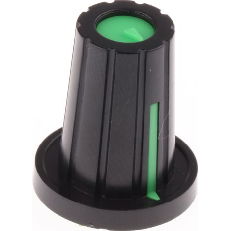 Bouton de potentiomètre RS PRO, Axe de 6.4mm, Diamètre de 17mm, Enfichable (1/2)