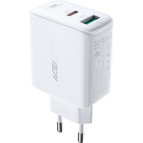 Caricabatterie da muro USB-C 32W PPS PD QC 3.0 AFC FCP Bianco (1/5)