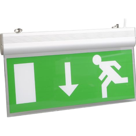 Panneau de Sortie de Secours à LED, Voyant Lumineux Résistant à L'usure pour L'évacuation D'urgence dans les Bibliothèques et les Hôpitaux (1/3)