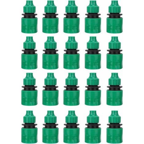 20 Stück Wasserverbinder, 4/7 Schnellkupplungs-Schlauchverbinder, Gartenbewässerungs-Schlauchverbinder, Bewässerungsgeräte-Anschlüsse (1/5)