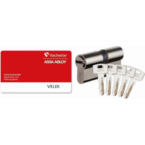 Zylinder 7101 Velix 35x45 VACHETTE 5 Schlüssel umkehrbar variiert vernickelt - 28181000