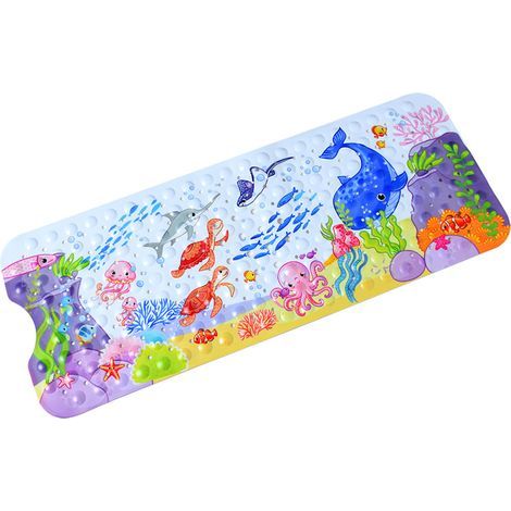200 Suction Cups 100x40cm Non-Slip Baby Bath Mat, Anti-Slip Bath Mat Heavy Duty Shower Mat with for Kids and Baby, BPA Free PVC Material Machine Washable (1/5)