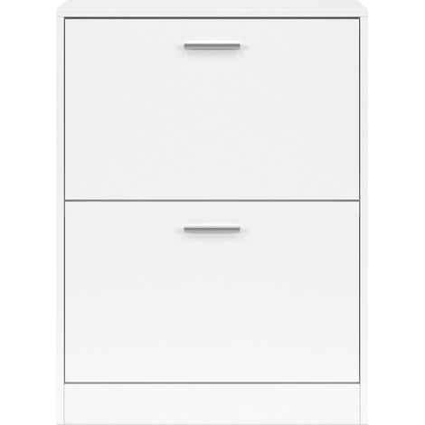 Meuble à Chaussures 2 Portes Blanc (1/5)