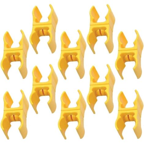 Lot de 10 barres d'avertissement d'agilité en plein air - Boucle à clip - En plastique - Mât de drapeau d'angle pour le sport, l'entraînement - Avertissement (1/5)
