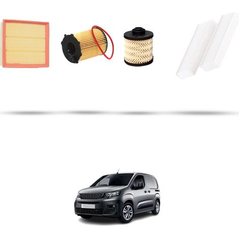 Kit tagliando 4 filtri compatibile con Peugeot Partner III (k9) 1.6 BlueHDI 55kw Dal 2018 (1/5)