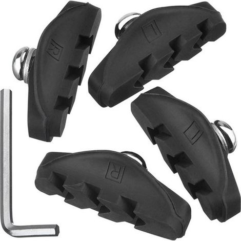 1 set. Color: Black. Material: Plastic. Bicycle V-brake brake pads. Road brake pads.