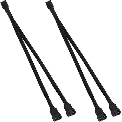 26 cm 4-Pin 1 auf 1/2/3/4 PWMs Wärmeregelungs-Verlängerungskabel für Gehäuselüfter, PVC-Konstruktion, einfache Installation, mehrfarbig (1 für zwei)