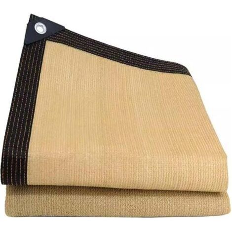 Shade Netting with Grommets, Garden Shade Cloth, Easy to Install, UV Protection, Breathable, Light Yellow 3x4m (1/4)
