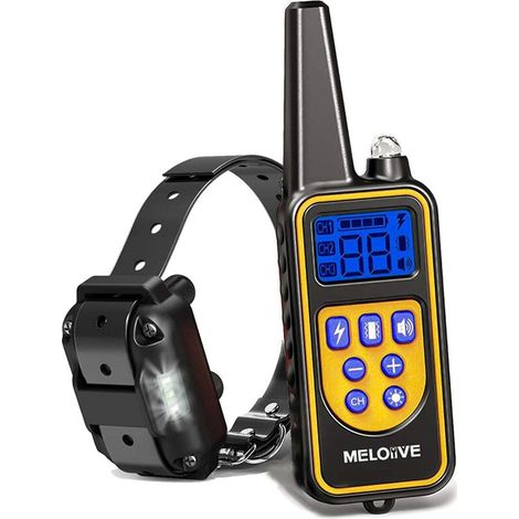 Collier de dressage pour chien rechargeable et étanche IP67, avec une portée de 800 m et 99 niveaux de vibration, de choc électrique et de modes sonores. (1/5)