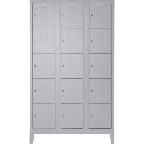 Armadio metallo acciaio portaborse 15 vani 101x40x180