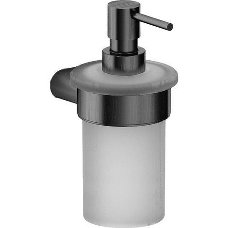 Swiss Aqua Technologies Simply R PVD Dosificador de jabón de pared de vidrio esmerilado, Gun metal (SATDSIMR99GM)