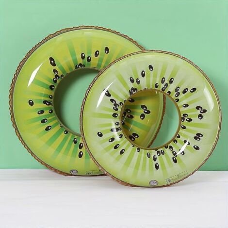 Bouée gonflable en forme de fruit (pastèque, kiwi, orange, citron) - 1 pièce, 70 cm (PVC épais) (1/5)