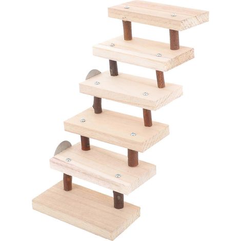 Plateforme en bois pour petits animaux, cage, pont, habitat pour cochons d'Inde, jouet d'escalade (1/5)