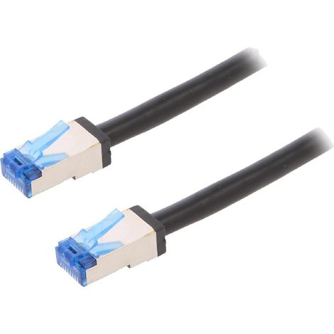 Cable reseau RJ45 male S-FTP Cat 6a noir - 5m