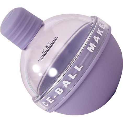 Moule à glaçons sphériques en silicone violet, démoulage facile, sans substances toxiques et inodore, en forme de bulbe, idéal pour les cocktails.